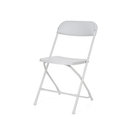 Perel Chaise pliante, 40 x 80 x 40cm, Blanc, PVC (chlorure de polyvinyle)