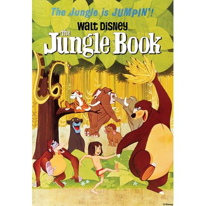 Toile imprimée Livre de la jungle Disney 70 x 50cm Multicolore