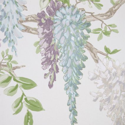 Laura Ashley Canvas set van 3 met borduurwerk accenten | Wisteria Garden | 60x90 cm