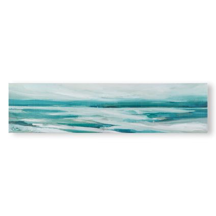 Canvas met MDF frame | Abstracte Kust | Grootschalige wanddecoratie | 30x120 cm