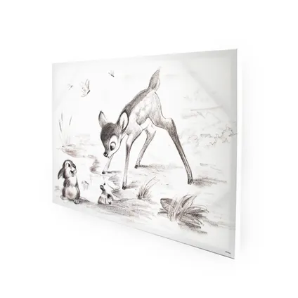 Toile imprimée Disney Bambi et Panpan 70 x 50cm Noir, Blanc 3
