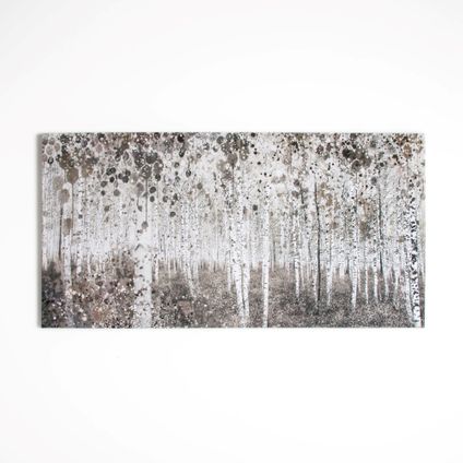 Canvas met MDF frame | Aquarel Bos | Stijlvol Statement | 60x120 cm