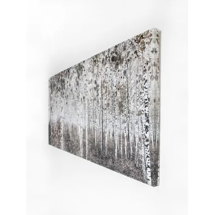 Canvas met MDF frame | Aquarel Bos | Stijlvol Statement | 60x120 cm 3