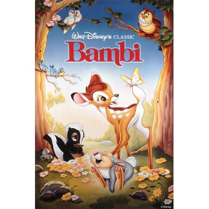 Toile imprim�e Bambi Disney 70 x 50cm Multicolore