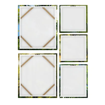 Groene Stilte - Canvas Set van 5 - 80x60 cm 5