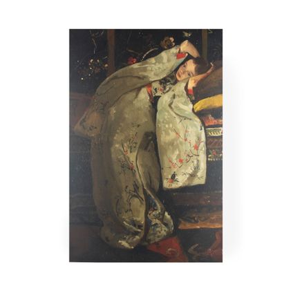 Meisje in Witte Kimono - Canvas - 100x70 cm