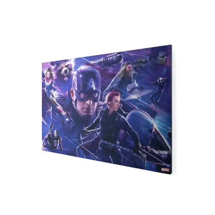 Toile imprimée Marvel Avengers - Les héros à l'attaque 70 x 50cm Bleu 3