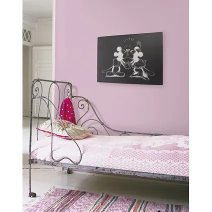 Mickey & Minnie | Canvas - Kissing - Wit-Zwart - 50x70 cm 3