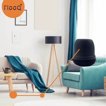 FLOOQ Premium Cache-pieds de chaise Flexible 14-19mm - Protection du sol - 24 pièces - Noir - Rond 4