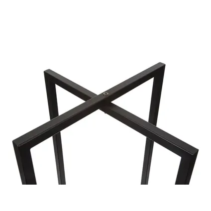 Perel Range-bûches pour bois de cheminée, noir, 34 x 34 x 118 cm 34 x 34 x 118cm, Noir, Fer avec revêtement noir 2