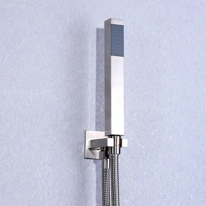 Roestvrijstalen douchekop en handdouchesysteem van geborsteld nikkel Zonder LED 250 mm 6