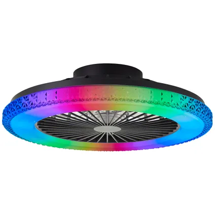 Ventilateur de plafond Brillant Badria noir CCT RGB 40W
