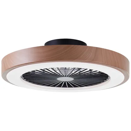 Ventilateur de plafond Brilliant Slimline bois noir ⌀49cm CCT RGB 40W 3