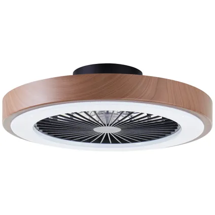 Ventilateur de plafond Brilliant Slimline bois noir ⌀49cm CCT RGB 40W 4