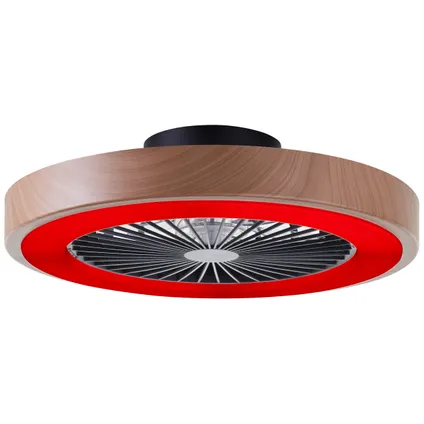 Ventilateur de plafond Brilliant Slimline bois noir ⌀49cm CCT RGB 40W 6