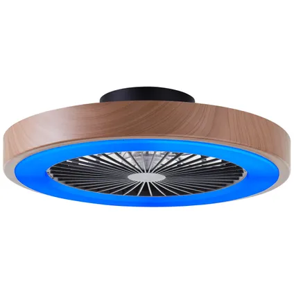 Ventilateur de plafond Brilliant Slimline bois noir ⌀49cm CCT RGB 40W 9