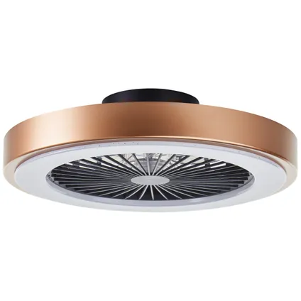 Ventilateur de plafond Brilliant Slimline doré noir ⌀49cm CCT RGB 40W 2