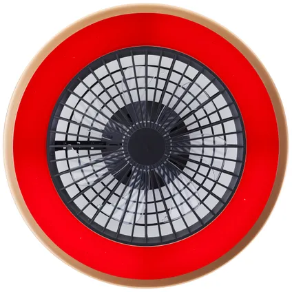 Ventilateur de plafond Brilliant Slimline doré noir ⌀49cm CCT RGB 40W 13