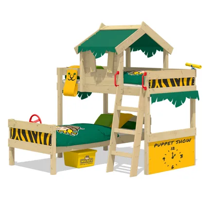 Wickey Kinderbed Crazy Jungle met groene/geel Tarpaulin