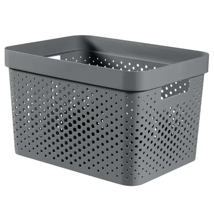 Curver Infinity Dots Recycled Boîte - 17L - lot de 3 - Anthracite 5