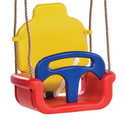 Wickey siège bébé réglable (3 parties) rouge/jaune/bleu