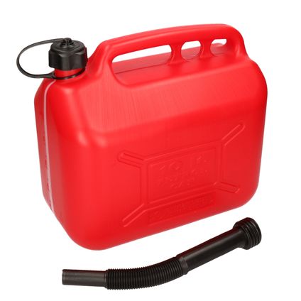 Benson Jerrycan - voor brandstof - 10 liter - met schenktuit - rood