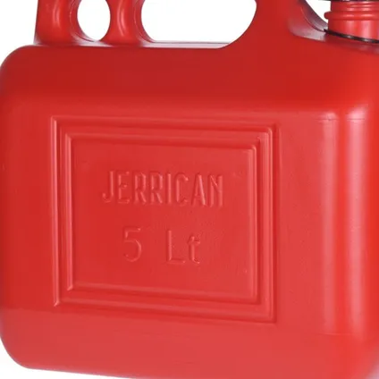 Rode brandstof jerrycan - 5 liter - met schenktuit 2