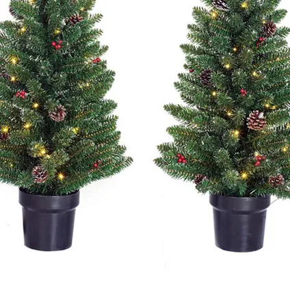 Black Box Kerstbomen kunst - kerstkrans - verlicht - set - ↕90 cm 2