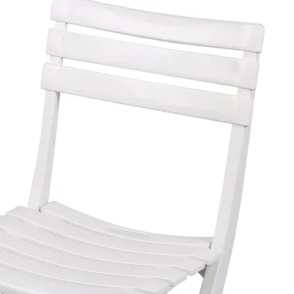 Sunnydays Klapstoel voor buiten/binnen - wit - 41 x 79 cm 2
