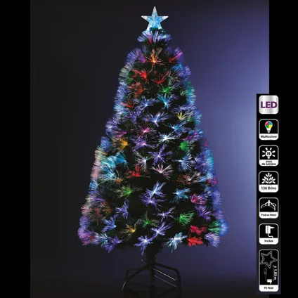 Feeric lights and christmas - fiber boompje - 120 cm - gekleurd 2