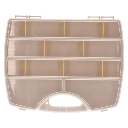 Plasticforte koffertje/opbergdoos/sorteerbox - 13-vaks - beige 2