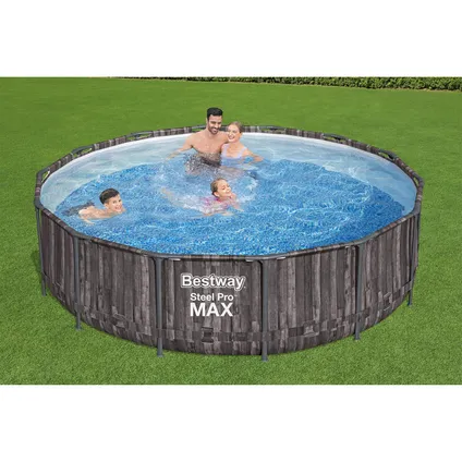 Bestway pool set Steel Pro Max 427 wood look 4