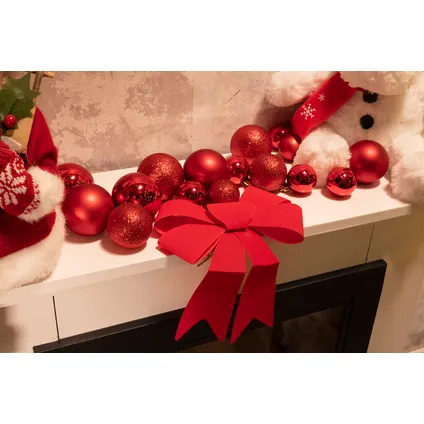 Christmas Gifts Boules de Noël 70 Pièces Rouges Incl. Boîte de Rangement 8