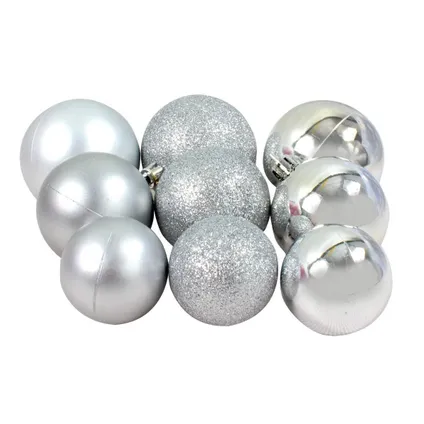 Christmas Gifts Kerstballen zilver 70 stuks incl. kerst opbergbox 2