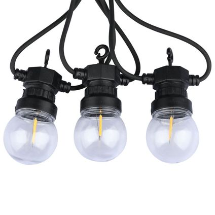 LED Prikkabel | 5M | 10 Filament lampen | Warm Wit (3000K)