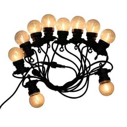 LED Prikkabel | 5M | 10 Filament lampen | Warm Wit (3000K) 4