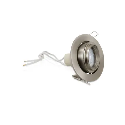LED inbouwspot | Veron -Rond RVS Look -Koel Wit -Dimbaar -3.5W -Philips LED 3