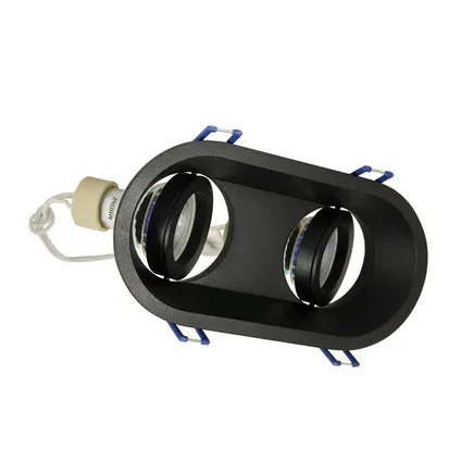 Premium Inbouwspot Warmglow Fedor Zwart Dubbele verdiepte ronde spot Philips Warm Glow Met Philips LED 3