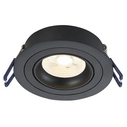 Platte inbouwspot Cent -Rond Zwart -Extra Warm Wit -Dimbaar -3.8W -RTM Lighting LED 4