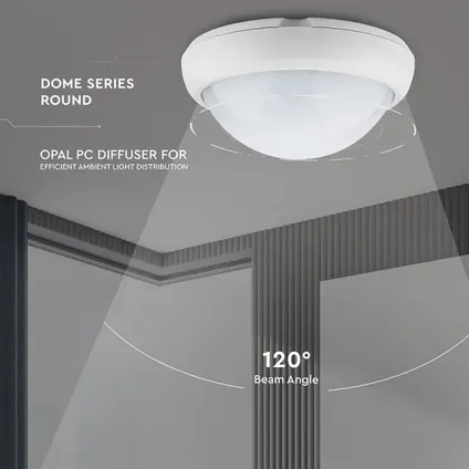 Witte Dome LED Plafondlamp 3
