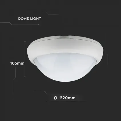 Witte Dome LED Plafondlamp 4