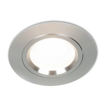 LED Mini inbouwspot Astor -Rond RVS Look -Extra Warm Wit -Dimbaar -3.6W -Integral LED 2
