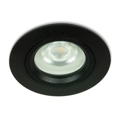 LED Mini inbouwspot | Willy - Rond - Zwart - Extra Warm Wit - Vervangt 50w Halogeen