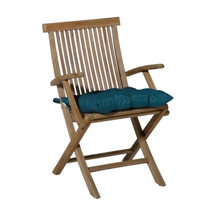 Coussin de chaise Madison Panama 46x46cm - bleu mer 3