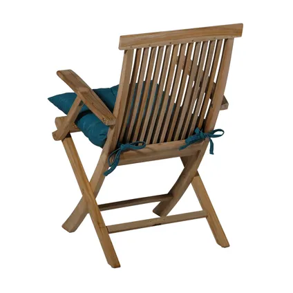 Coussin de chaise Madison Panama 46x46cm - bleu mer 4