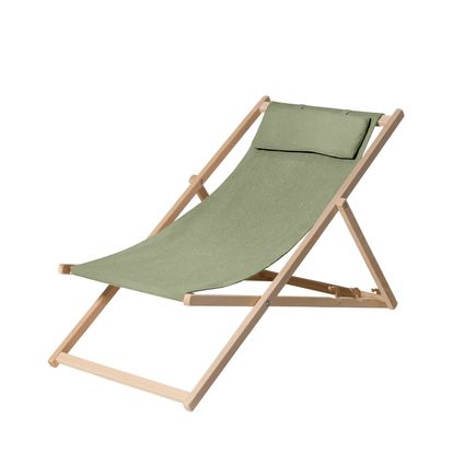 Chaise de plage Madison Panama bois - vert sauge
