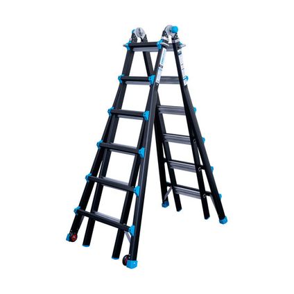Eurostairs Vouwladder - Professionele ladder - 4x6 sporten - 33 posities