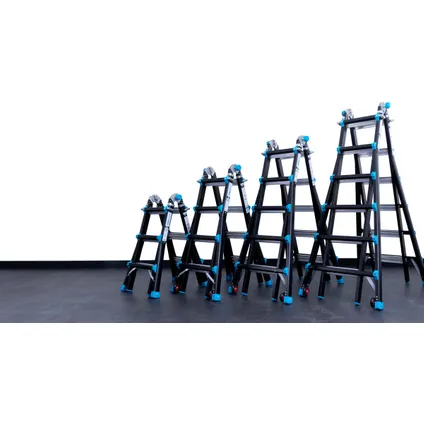 Eurostairs Vouwladder - Professionele ladder - 4x3 sporten - 33 posities 7