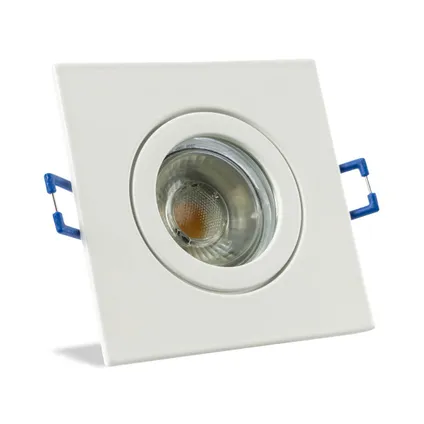 IP44 LED Inbouwspot Georgia - badkamer of buiten - Vierkante spot - Wit - Extra Warm Wit - 2700K - 2 2