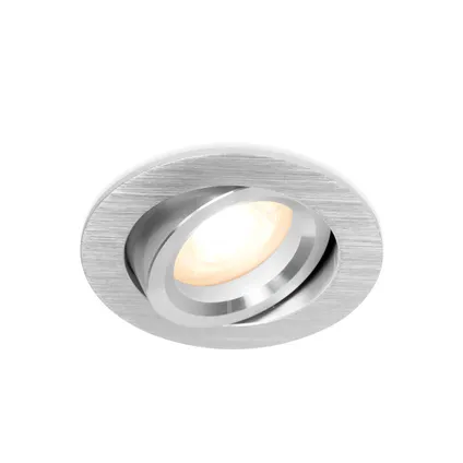 Platte inbouwspot Fisk -Rond Chrome -Extra Warm Wit -Dimbaar -3.7W -RTM Lighting LED 4